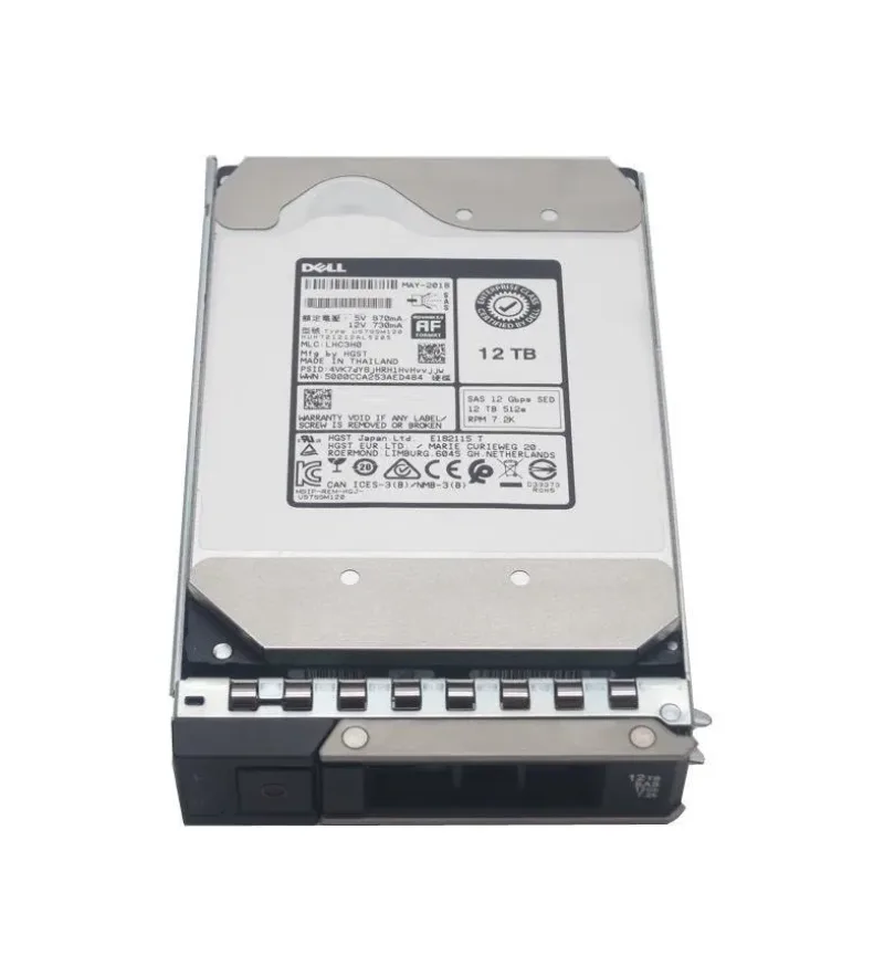 400-AWIT - Dell 12TB 7200RPM SAS 3.5-inch Hard Drive with Tray