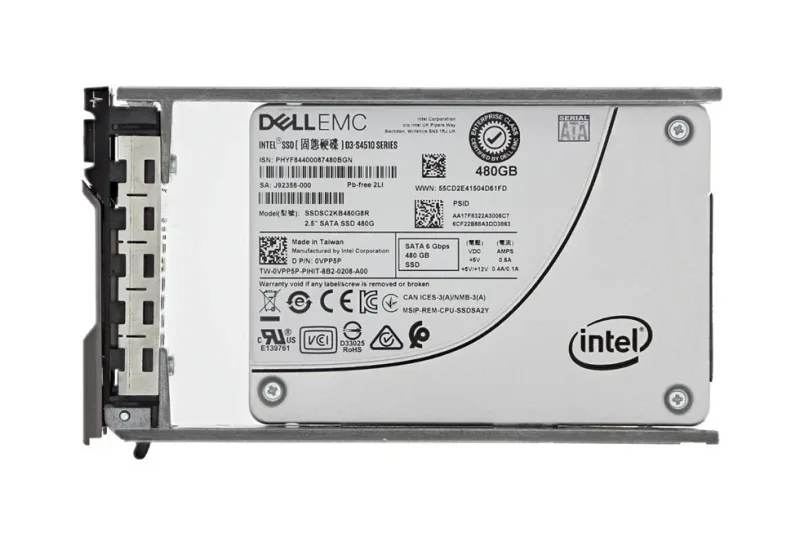 Dell 400-AXSL 480GB Triple-Level Cell SATA 6Gb/s Hot-Swappable Read Intensive 512e 2.5-Inch Solid State Drive With Tray For 14g PowerEdge Server