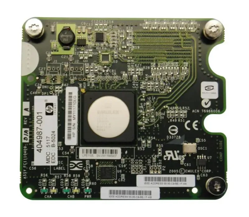 403621-B21 - HP LPE1105 4GB Dual Port Fibre Channel Host Bus Adapter by Emulex for C-Class BladeSystem