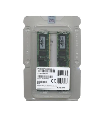 404122-B21 - HP 8GB Kit (2 X 4GB) DDR2-400MHz PC2-3200 ECC Registered CL3 240-Pin DIMM 1.8V Memory
