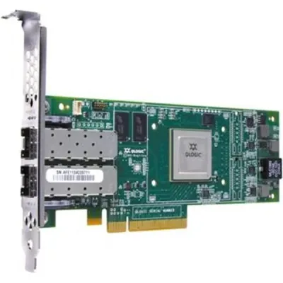 406-BBDJ - Dell QLogic 10GB Dual Port PCI-E Copper CNA Host Bus Adapter with Standard Bracket Card