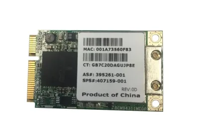 407159-001 - HP Mini PCI-Express 54G WiFi 802.11b/g High-Speed Embedded Wireless LAN (WLAN) Network Interface Card for NC6400 Business Notebook PC