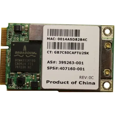 407160-001 - HP Mini PCI-Express 54G WiFi 802.11b/g High-Speed Embedded Wireless Lan (WLAN) Network Interface Card for DV6000 Series Notebooks