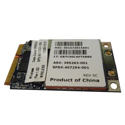 407253-001 - HP Mini PCI-Express 54G WiFi 802.11b/g High-Speed Embedded Wireless LAN (WLAN) Network Interface Card for HP DV6000 Series Notebooks
