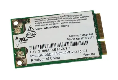 407576-002 - HP Broadcom 3945ABG Mini PCI-Express 802.11A/B/G Wireless Lan (WLAN) Network Interface Card for 6910