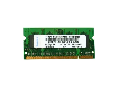 40Y8402 - IBM 512MB DDR2-667MHz PC2-5300 non-ECC Unbuffered CL5 200-Pin SoDimm Dual Rank Memory Module