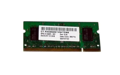 414045-001 - HP 512MB DDR2-667MHz PC2-5300 non-ECC Unbuffered CL5 200-Pin SoDimm 1.8V Memory Module