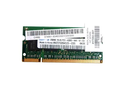 417050-001 - HP 256MB DDR2-533MHz PC2-4200 non-ECC Unbuffered CL4 200-Pin SoDimm 1.8V Memory Module