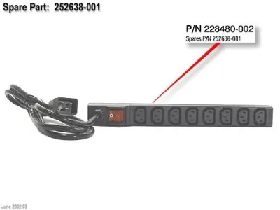 417585-001 - HP 8-Outlet Power Distribution Unit