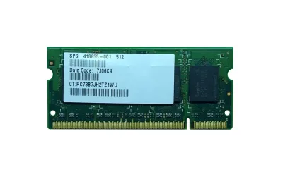 418855-001 - HP 512MB DDR2-667MHz PC2-5300 non-ECC Unbuffered CL5 200-Pin SoDimm 1.8V Memory Module