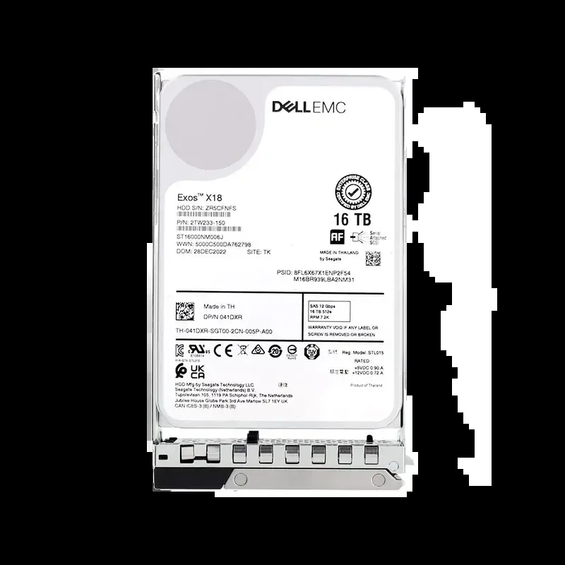 Dell 41DXR Dell 041DXR / 41DXR 16TB 7200RPM 12Gb/s SAS 256MB Cache 512e Hot-Pluggable 3.5-Inch Hard Drive With Tray For PowerEdge R6515