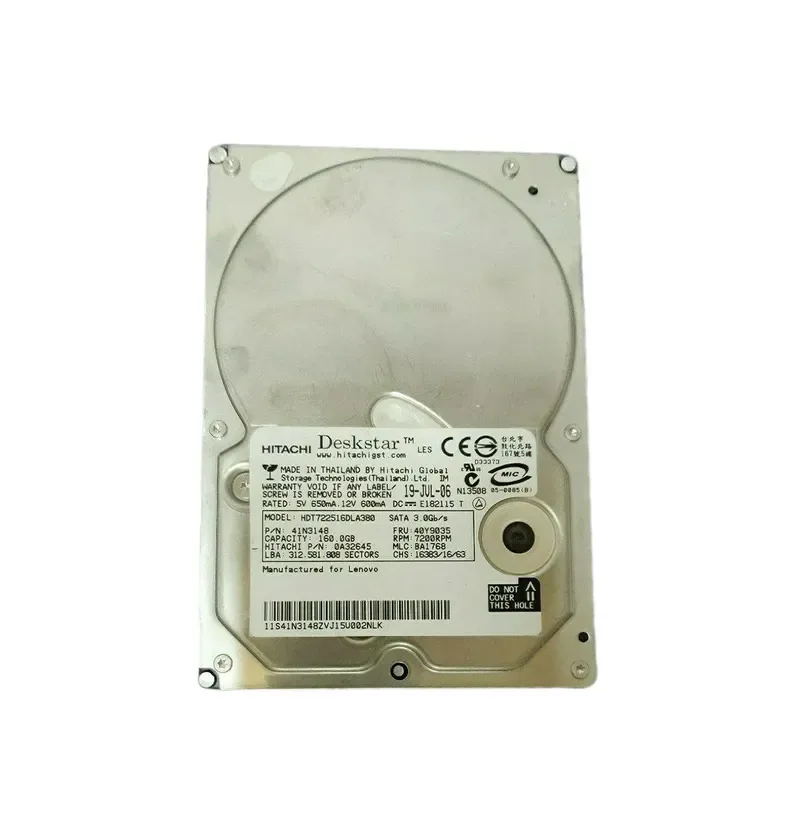 41N3148 - IBM 160GB 7200RPM SATA 3GB/s 8MB Cache 3.5-inch Hard Disk Drive