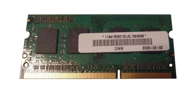 41R0601 - IBM 1GB DDR3-1066MHz PC3-8500 non-ECC Unbuffered CL7 204-Pin SoDimm Single Rank Memory Module