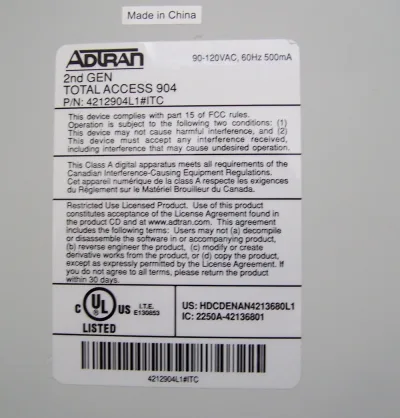 AdTran 4213640L1#ATM Total Access 604 with DSX-1 (T1 ATM) Gateway