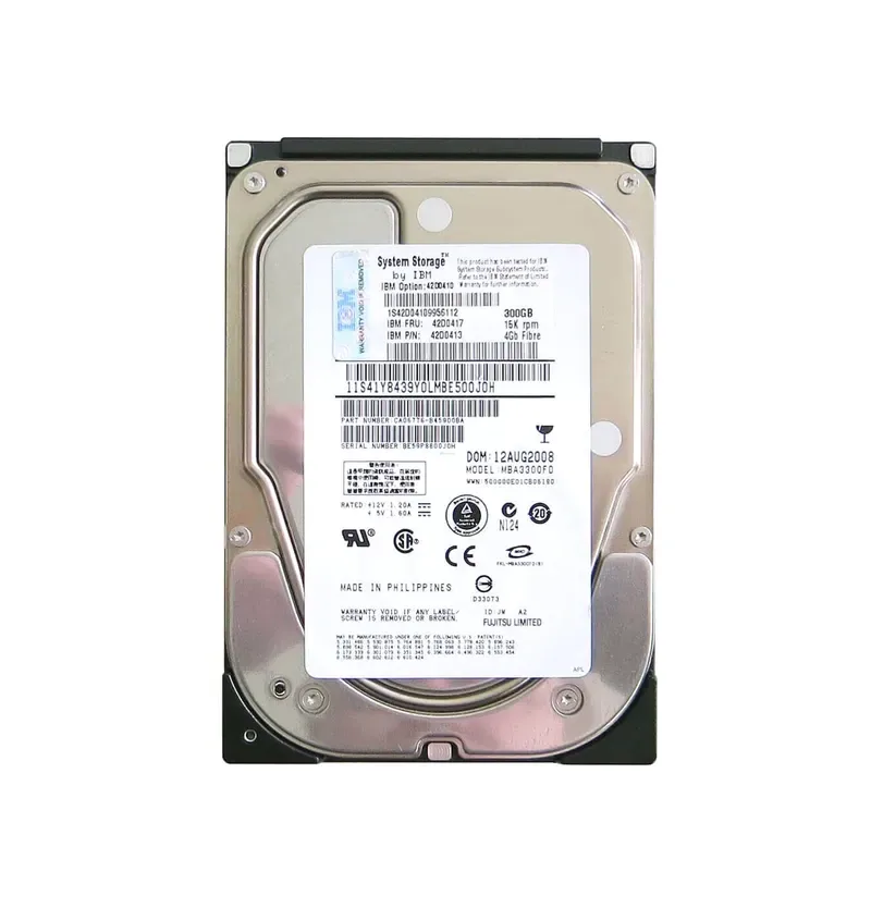 42D0413 - IBM 300GB 15000RPM 4 Gb/s Fibre Channel Hot-Swappable E-DMM 3.5-inch Hard Drive
