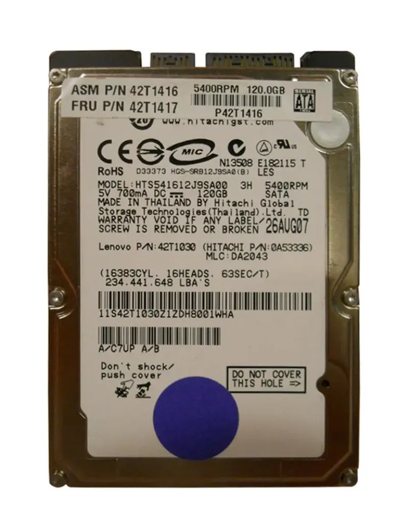 42T1030 - IBM 120GB 5400RPM SATA 1.5Gb/s 2.5-inch Hard Drive