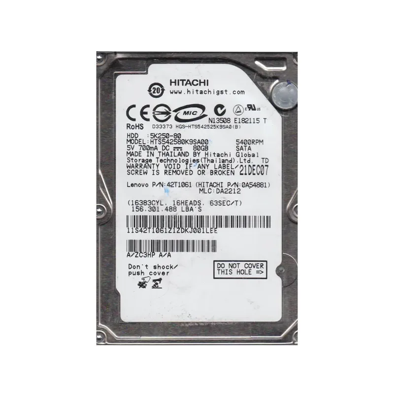 42T1061 - Lenovo 80GB 5400RPM SATA 1.5Gb/s 2.5-inch Internal Hard Drive