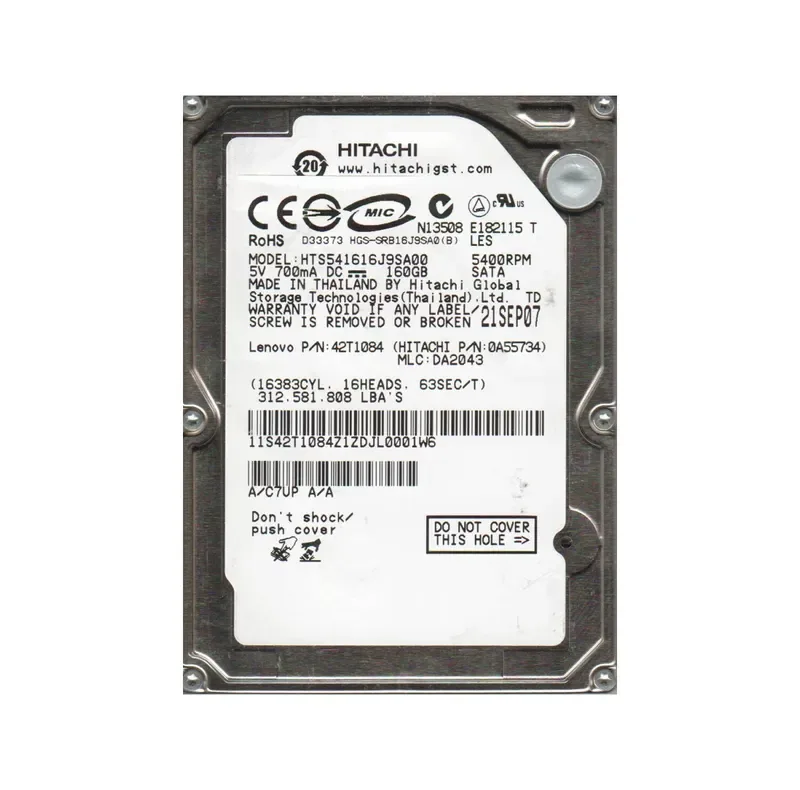 42T1084 - Lenovo 160GB 5400RPM SATA 2.5-inch Hard Drive