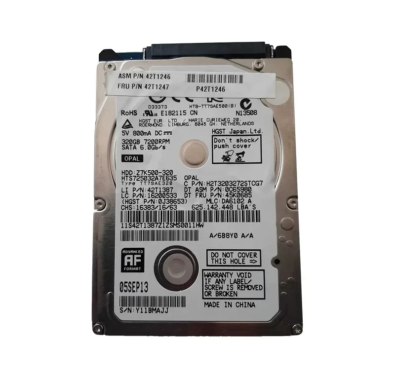 42T1247 - Lenovo 320GB 7200RPM SATA 3Gb/s 2.5-inch Hard Drive for ThinkPad X230