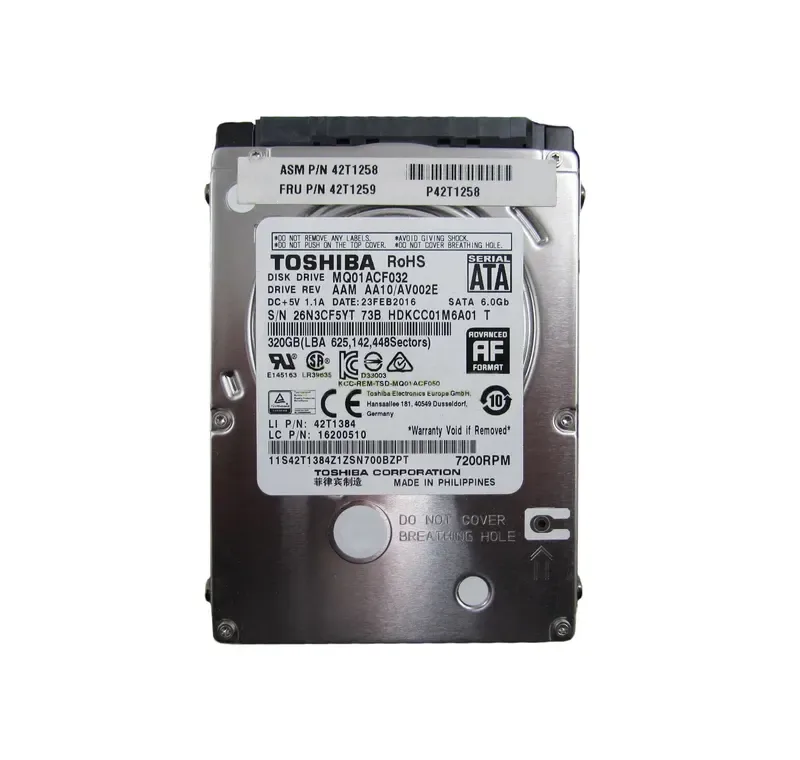 42T1258 - IBM 320GB 7200RPM SATA 6Gb/s 2.5-inch Hard Drive
