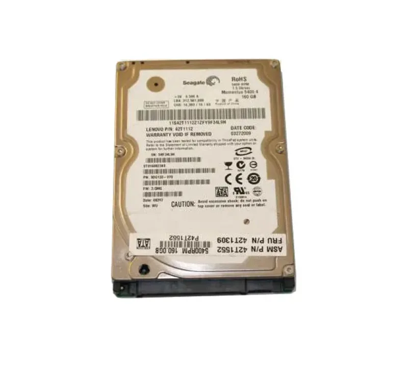 42T1309 - IBM Lenovo 160GB 5400RPM SATA 2.5-inch Laptop Hard Disk Drive for ThinkPad T61