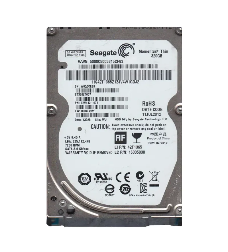 42T1365 - Hitachi 320GB 7200RPM SATA 2.5-inch Laptop Hard Drive