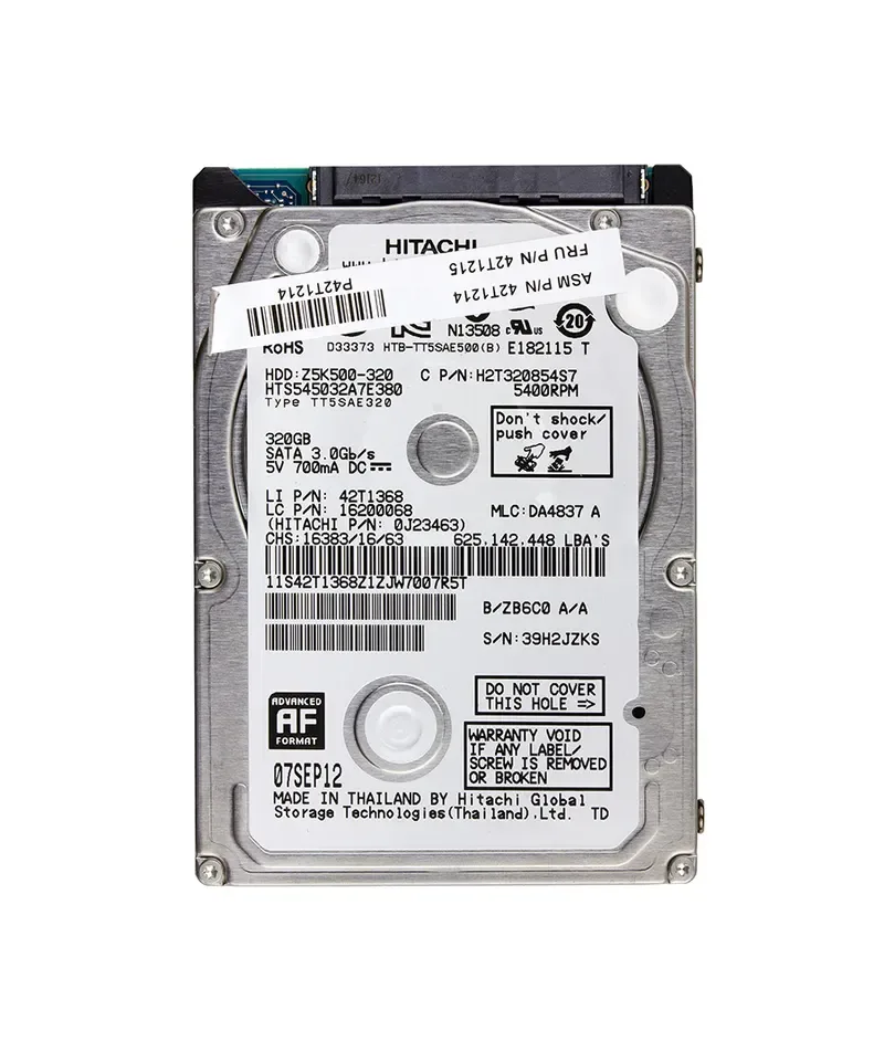 42T1368 - Lenovo 320GB 7200RPM SATA 6Gb/s 2.5-inch Hard Drive