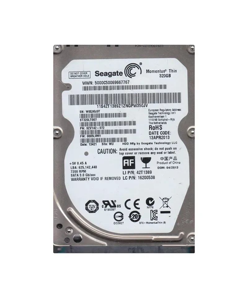 42T1389 - Lenovo 320GB 7200RPM SATA 3Gb/s 2.5-inch Hard Drive