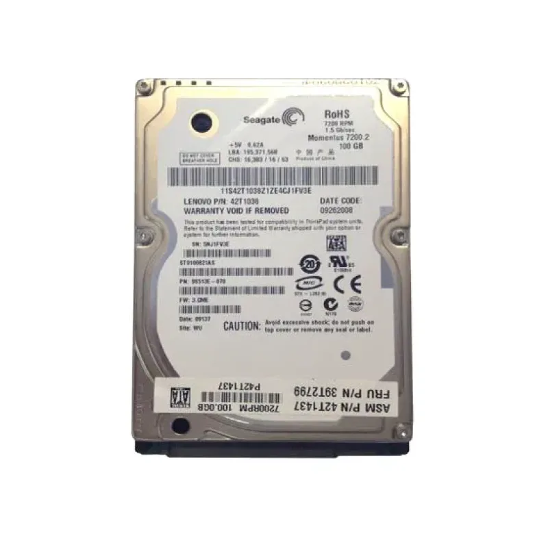 42T1437 - IBM 100GB 7200RPM SATA 1.5GB/s 8MB Cache 2.5-inch Hard Disk Drive