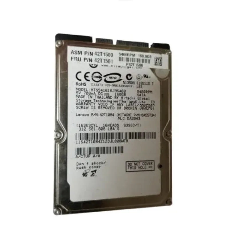 42T1501 - IBM Lenovo 160GB 5400RPM SATA 2.5-inch Hard Disk Drive