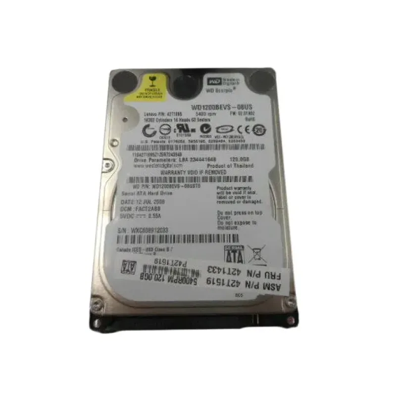 42T1519 - IBM / Lenovo 120GB 5400RPM SATA 1.5Gb/s 8MB Cache 2.5-inch Hard Drive