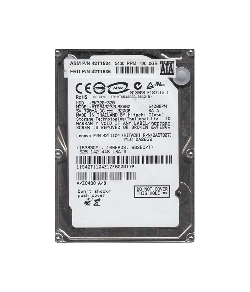42T1535 - Lenovo 320GB 5400RPM SATA 2.5-inch Hard Drive
