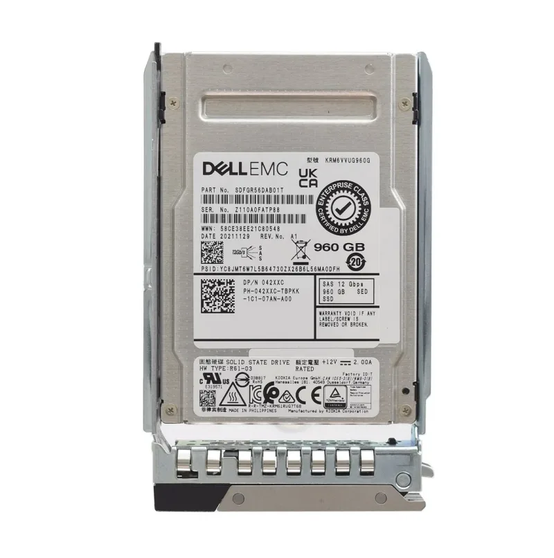 Dell 42XXC Dell 042XXC / 42XXC 960GB Triple-Level Cell SAS 12Gb/s Mixed Use (SED) 2.5-Inch Solid State Drive