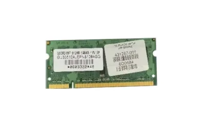 431267-001 - HP 512MB DDR2-667MHz PC2-5300 non-ECC Unbuffered CL5 200-Pin SoDimm 1.8V Memory Module