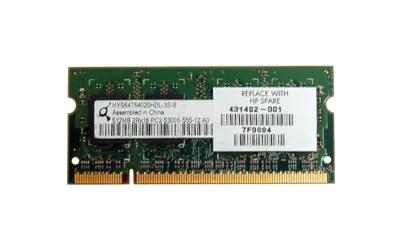 431402-001 - HP 512MB DDR2-667MHz PC2-5300 non-ECC Unbuffered CL5 200-Pin SoDimm 1.8V Memory Module