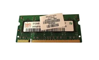 432969-001N - HP 512MB DDR2-667MHz PC2-5300 non-ECC Unbuffered CL5 200-Pin SoDimm 1.8V Memory Module