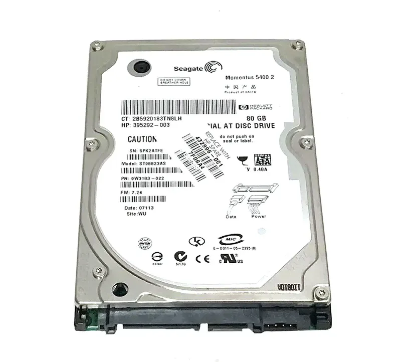 432996-001 - HP 80GB 5400RPM SATA 1.5GB/s 2.5-inch Hard Drive
