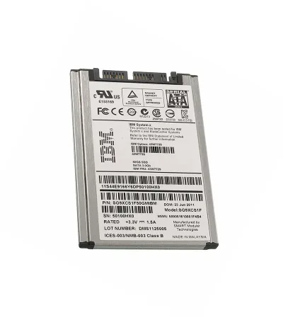 43W7729 - IBM 50GB SATA 3GB/s Hot-pluggable 1.8-inch MLC Solid State Drive