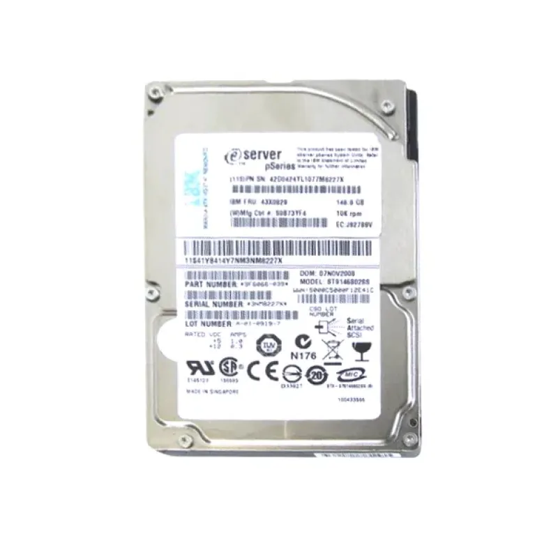 43X0829 - Lenovo 146GB 10000RPM SAS Hot Swap Dual Port 2.5-inch Hard Drive for Think Server RS110 and RD120
