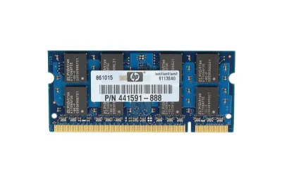 441591-888 - HP 2GB DDR2-800MHz PC2-6400 non-ECC Unbuffered CL6 200-Pin SoDimm 1.8V Memory Module