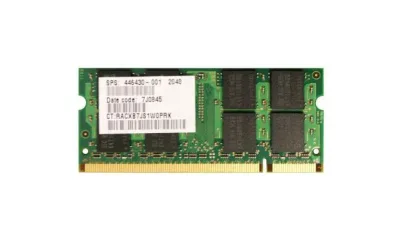 446430-001 - HP 2GB DDR2-667MHz PC2-5300 non-ECC Unbuffered CL5 200-Pin SoDimm 1.8V Memory Module