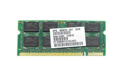 450576-001 - HP 2GB DDR2-667MHz PC2-5300 non-ECC Unbuffered CL5 200-Pin SoDimm 1.8V Memory Module