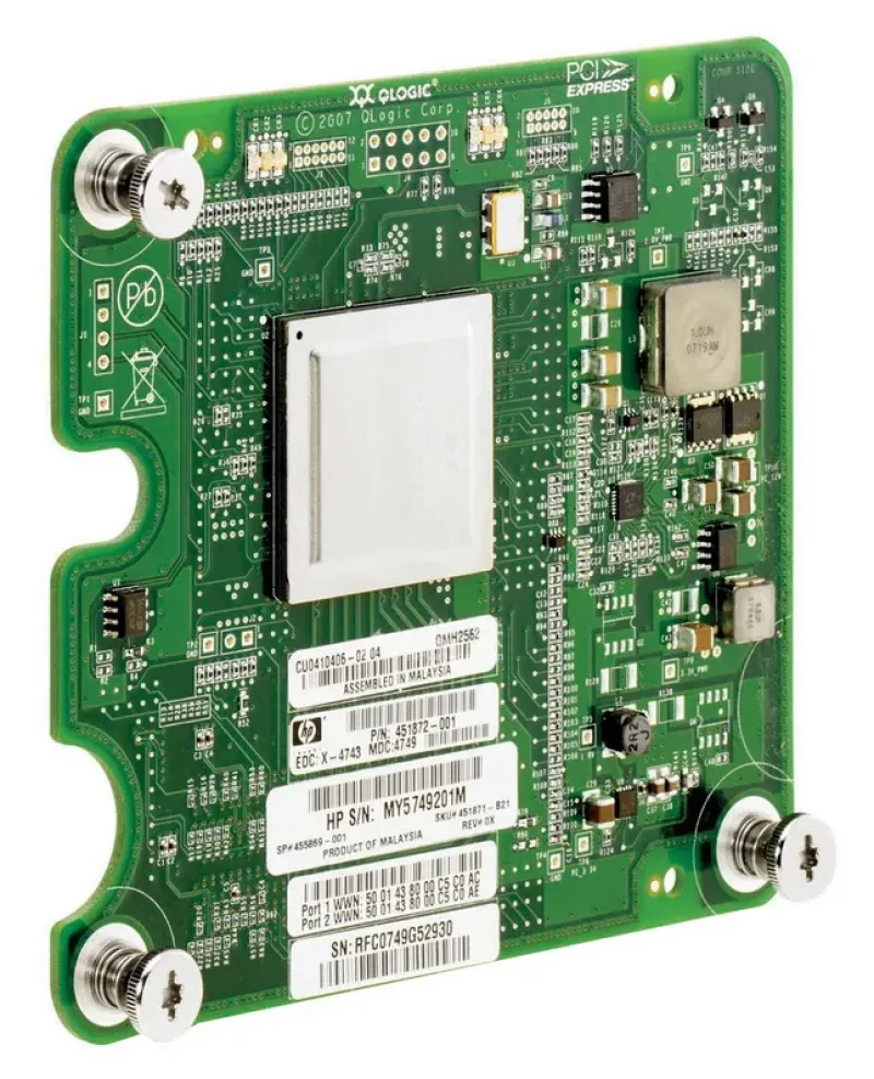451872-001 - HP 2-Port 8GB/s Fibre Channel PCI-Express Host Bus Adapter for BladeSystem c-Class