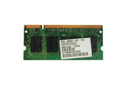 454921-001 - HP 512MB DDR2-667MHz PC2-5300 non-ECC Unbuffered CL5 200-Pin SoDimm 1.8V Memory Module