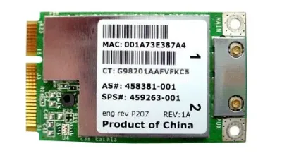 458381-001 - HP Broadcom 4312MCG PCI-Express Mini PCI 802.11b/g WiFi Wireless Lan (WLAN) Network Adapter