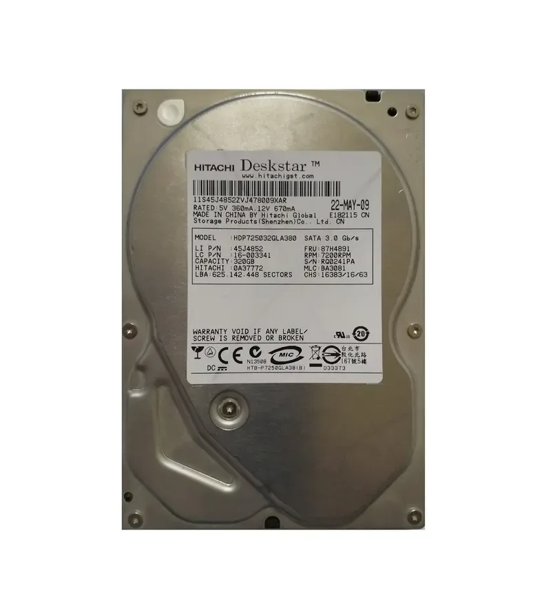 45J4852 - IBM 320GB 7200RPM SATA 3Gb/s 3.5-inch Hard Drive
