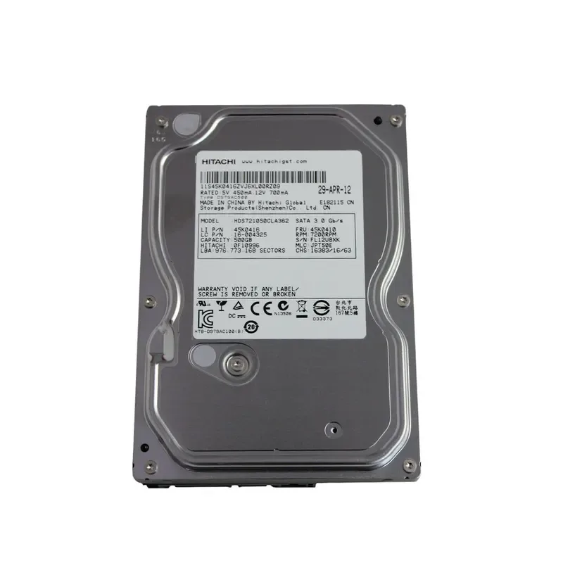 45K0416 - IBM 500GB 7200RPM SATA 3Gb/s 16MB Cache 3.5-inch Hard Drive