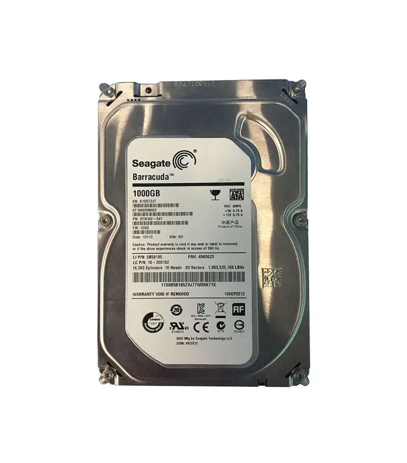 45K0623 - Lenovo 1TB 7200RPM SATA 6Gb/s 64MB Cache 3.5-inch Hard Drive