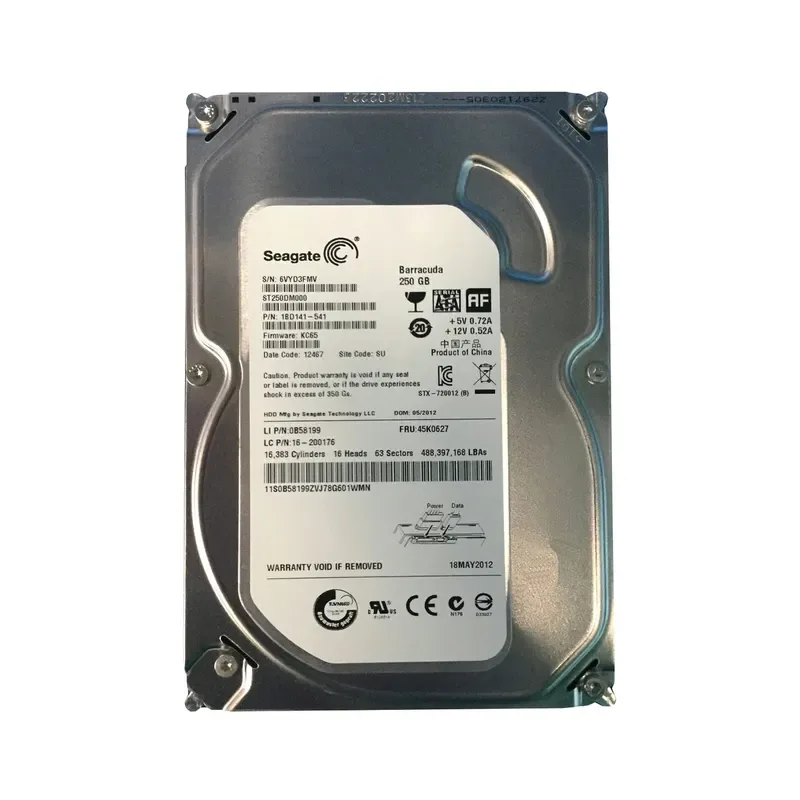45K0627 - IBM Lenovo 250GB 7200RPM SATA 6GB/s 8MB Cache 3.5-inch Hard Disk Drive for ThinkStation E30