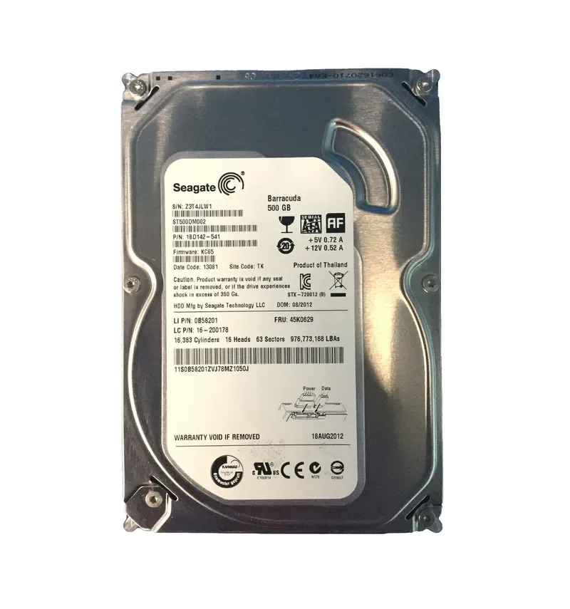 45K0629 - IBM Lenovo 500GB 7200RPM SATA 3.5-inch Hard Disk Drive